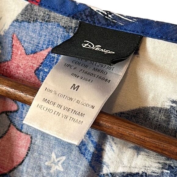 Disney Mickey Mouse Scrub Top Shirt Medium Nurses Doctors Blue Cartoon - Picture 2 of 4